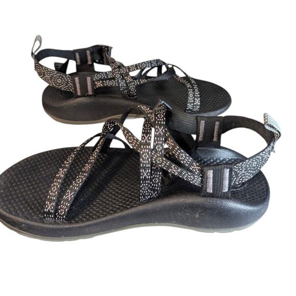 Chaco Kids ZX/1 Ecotread Sandals - J180152 Hugs and Kisses sz 5 black/pink - Picture 3 of 7